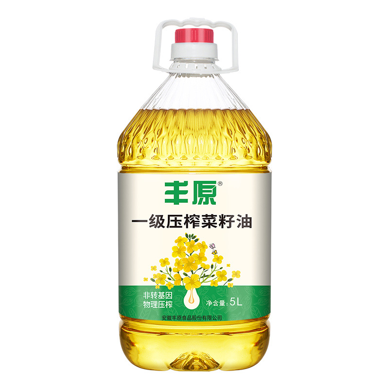 一级菜籽油5L物理压榨食用油